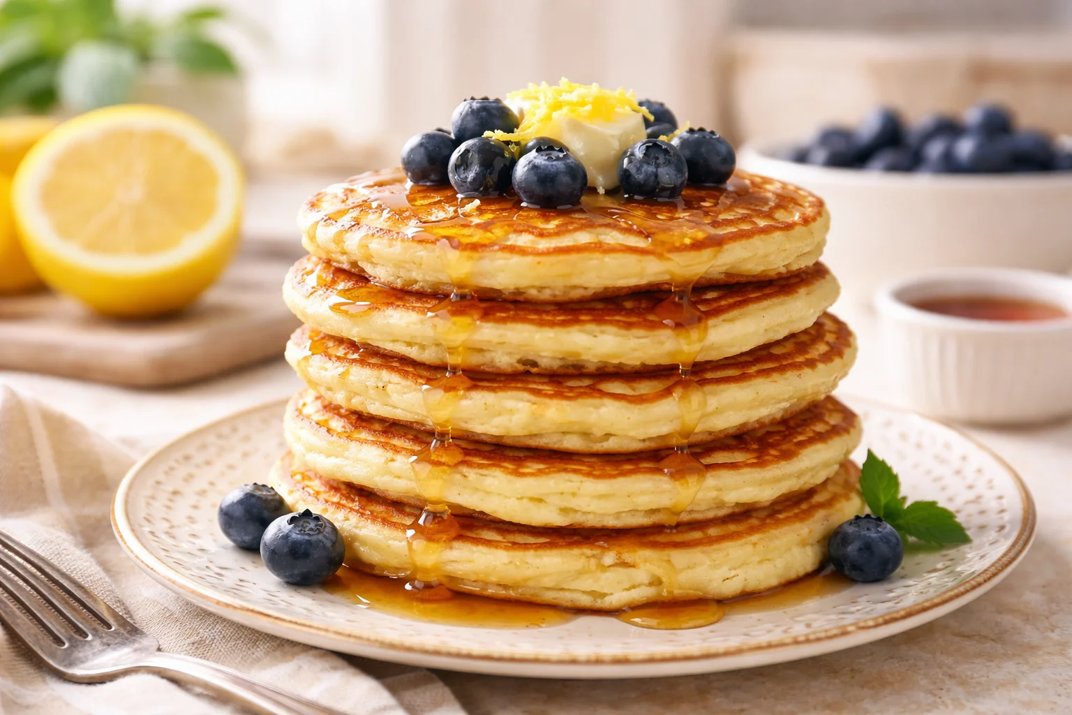 Deliciously Fluffy Gluten-Free Lemon Ricotta Pancakes to Savor 2 Gluten-Free Lemon Ricotta Pancakes