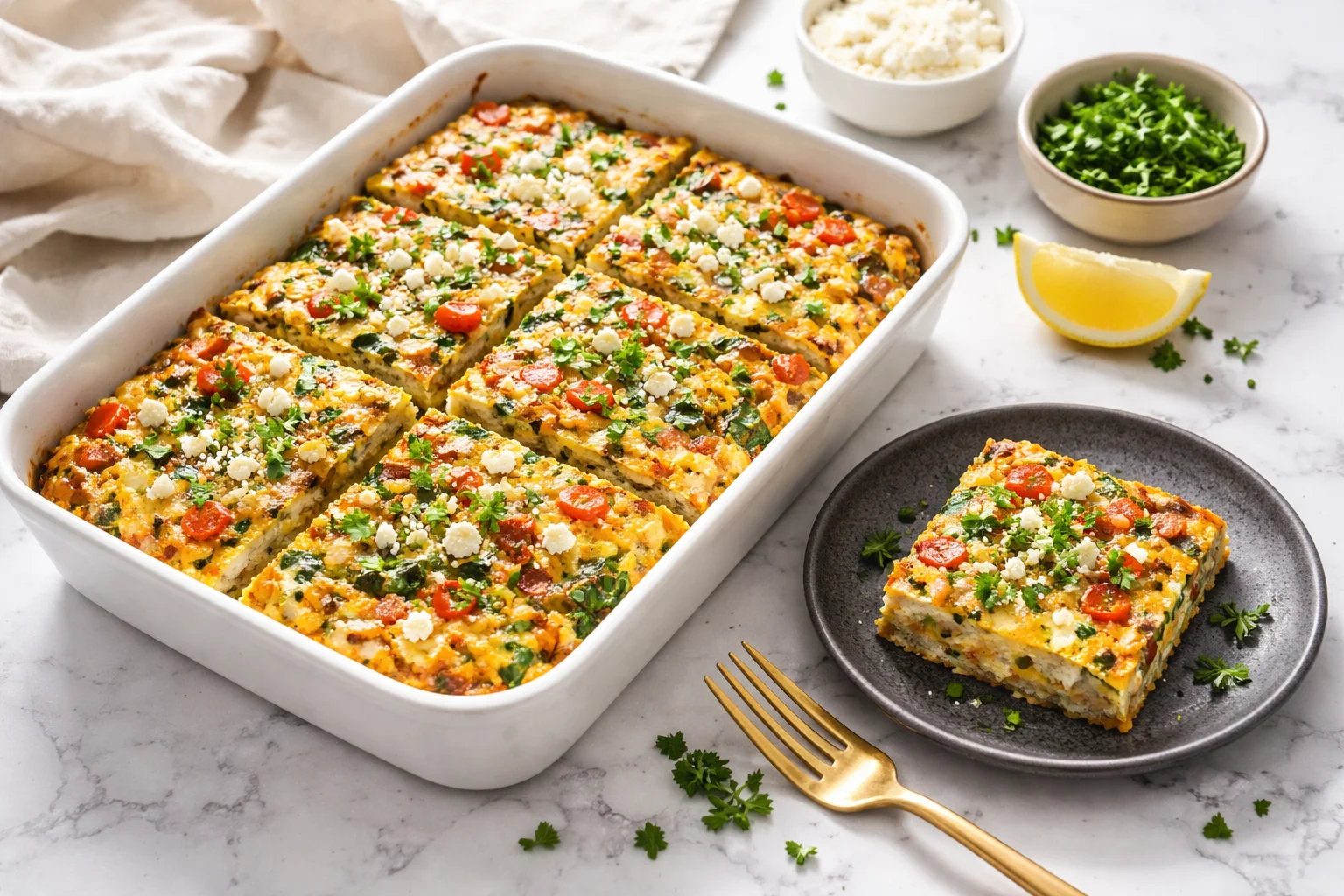 Deliciously Healthy Veggie Breakfast Casserole (Gluten-Free) 2 Healthy Veggie Breakfast Casserole (Gluten-Free)
