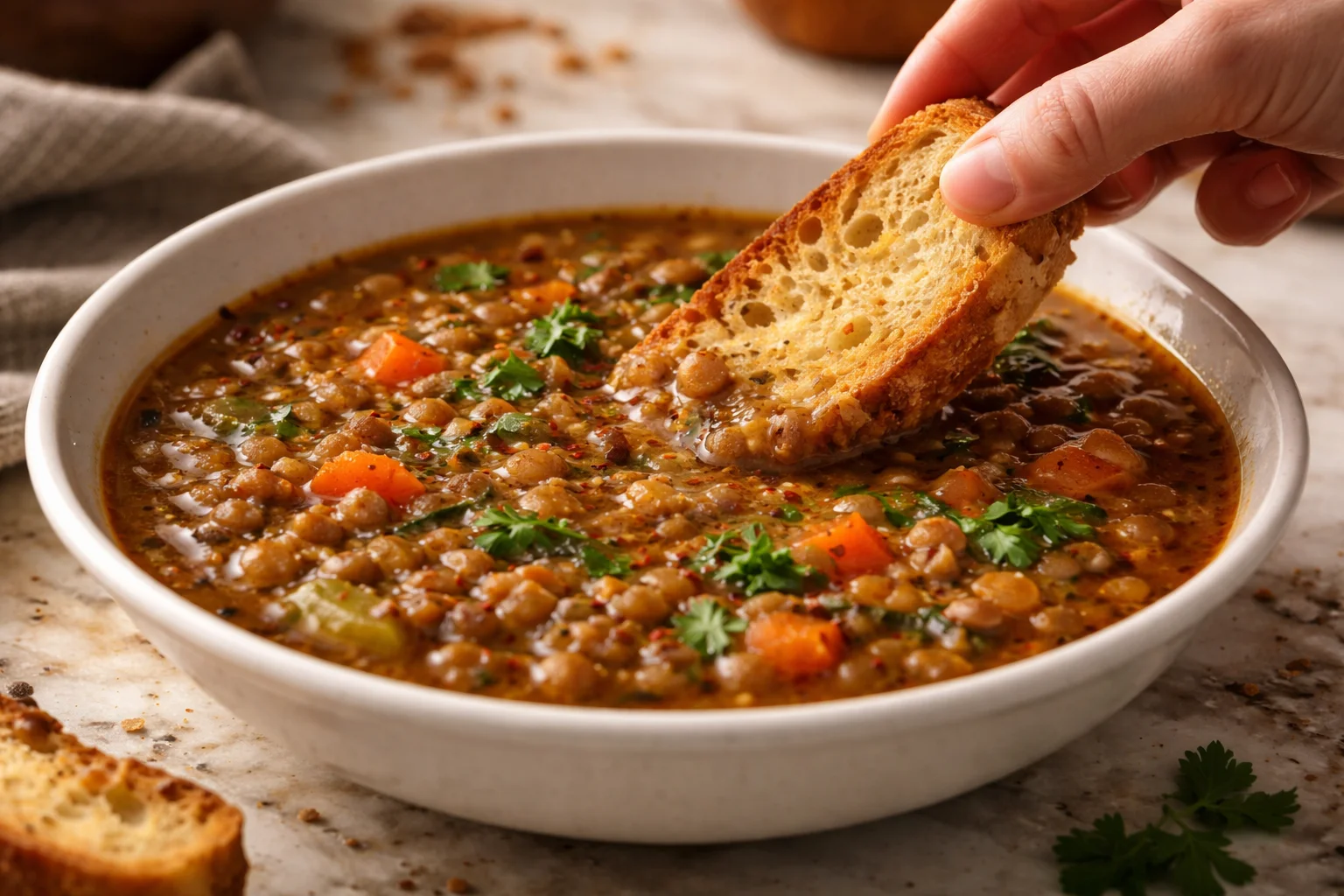 Healthy Gluten Free Lentil Soup (Slow Cooker) 2 Healthy Gluten Free Lentil Soup (Slow Cooker)