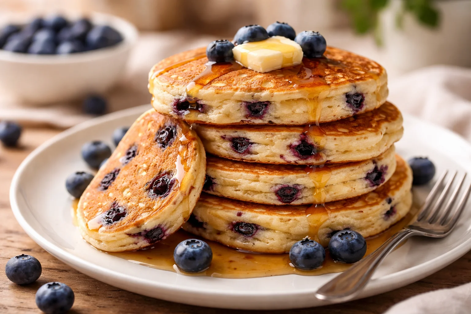 Irresistibly Fluffy Gluten-Free Buttermilk Blueberry Pancakes 2 Gluten-Free Buttermilk Blueberry Pancakes